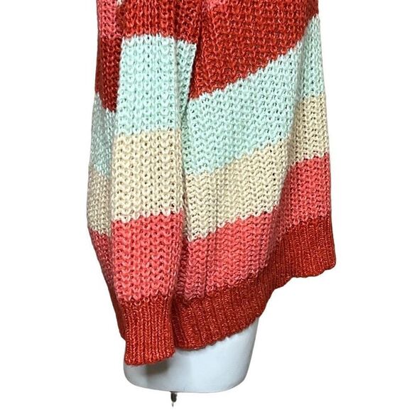 Torrid multi striped V-neck pullover oversized sweater size 1X - Picture 8 of 16